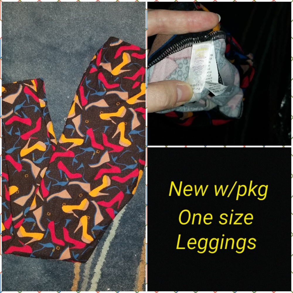 NEW lularoe one size OS leggings shoes high heels